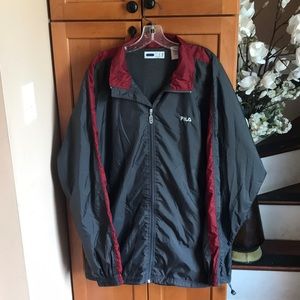 Like new Dark Grey/Maroon windbreaker size XL